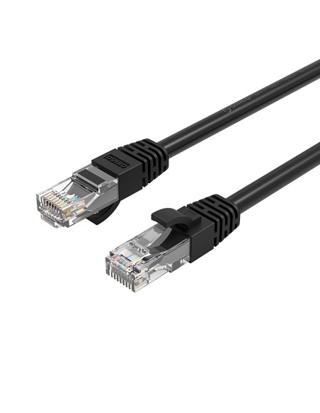 
Ethernet CAT6 1000Mbps RJ45 interneto LAN apvalus tinklo kabelis 10m - juodas
