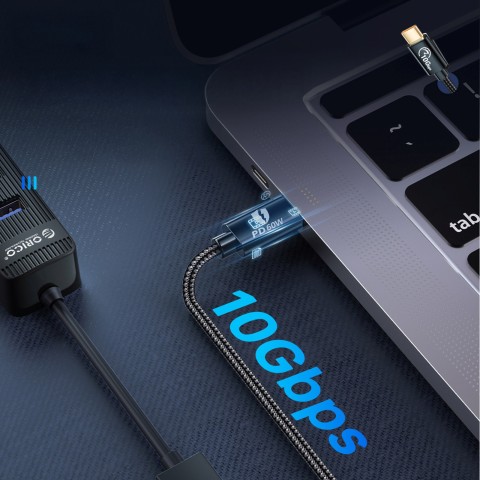 
USB-C į USB-A 3.1 Gen 2 10Gbps OTG adapteris, 30 cm – juodas
