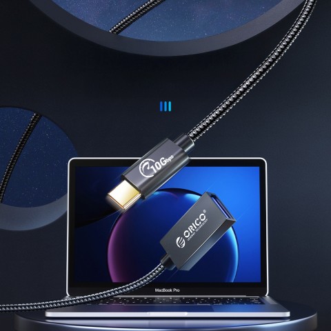 
USB-C į USB-A 3.1 Gen 2 10Gbps OTG adapteris, 30 cm – juodas
