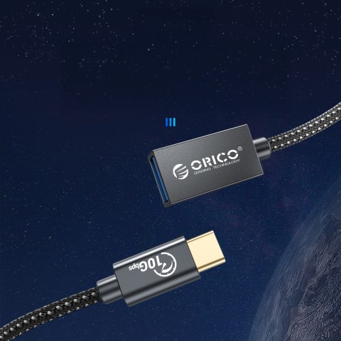 
USB-C į USB-A 3.1 Gen 2 10Gbps OTG adapteris 1m – juodas
