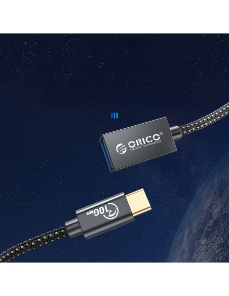 
USB-C į USB-A 3.1 Gen 2 10Gbps OTG adapteris 1m – juodas
