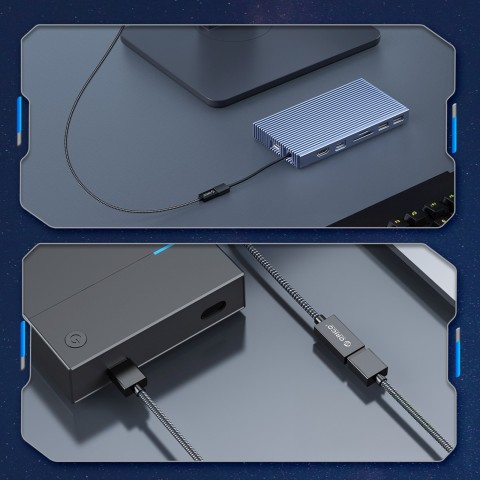 
USB-C į USB-A 3.1 Gen 2 10Gbps OTG adapteris 1m – juodas
