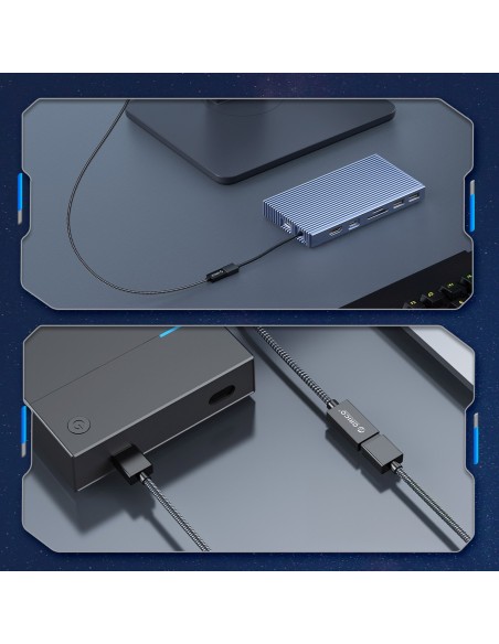 
USB-C į USB-A 3.1 Gen 2 10Gbps OTG adapteris 1m – juodas
