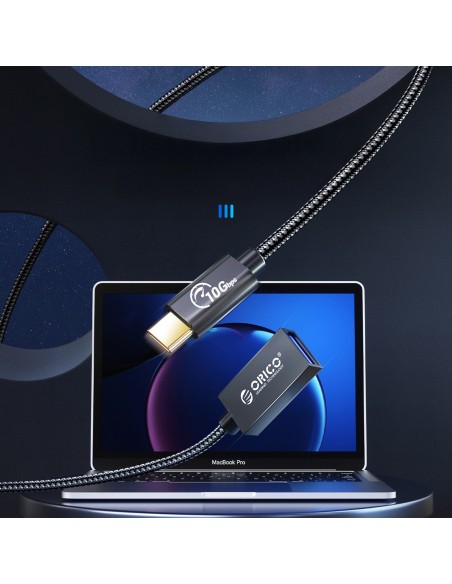 
USB-C į USB-A 3.1 Gen 2 10Gbps OTG adapteris 1m – juodas
