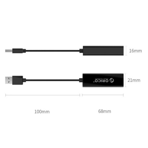 
Išorinis USB-A - RJ45 10/ 100/ 1000 Mbps tinklo adapteris - juodas
