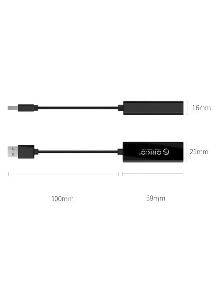 
Išorinis USB-A - RJ45 10/ 100/ 1000 Mbps tinklo adapteris - juodas
