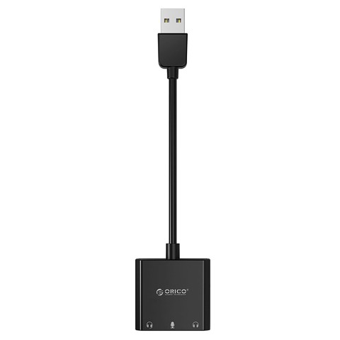
Išorinė USB-A garso plokštė - 3x mini lizdai - juoda
