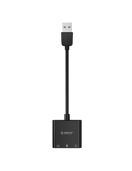 
Išorinė USB-A garso plokštė - 3x mini lizdai - juoda
