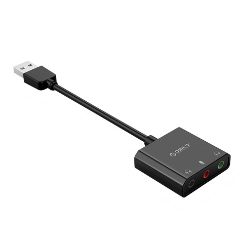 
Išorinė USB-A garso plokštė - 3x mini lizdai - juoda
