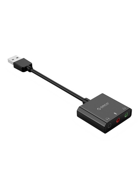 
Išorinė USB-A garso plokštė - 3x mini lizdai - juoda
