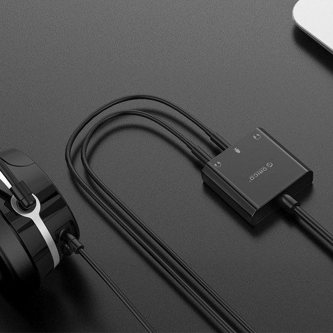 
Išorinė USB-A garso plokštė - 3x mini lizdai - juoda

