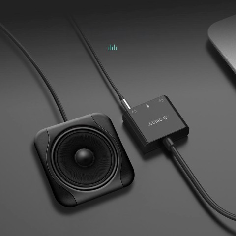
Išorinė USB-A garso plokštė - 3x mini lizdai - juoda
