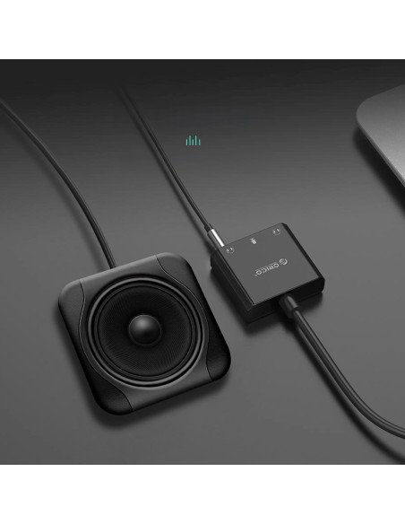 
Išorinė USB-A garso plokštė - 3x mini lizdai - juoda

