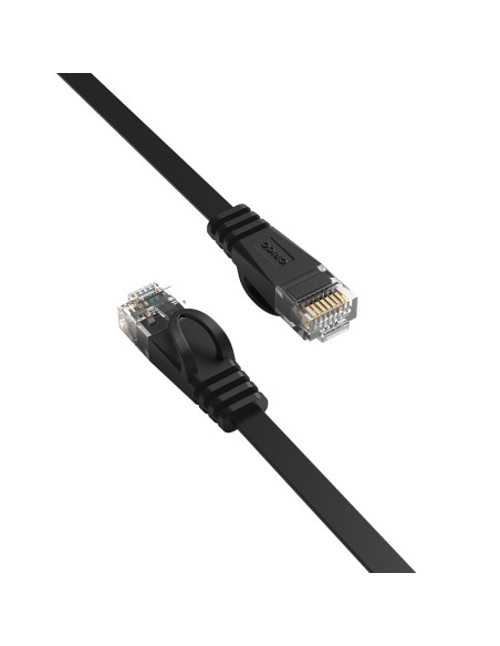 
Ethernet CAT7 10Gbps RJ45 LAN plokščias tinklo kabelis 15 m - juodas
