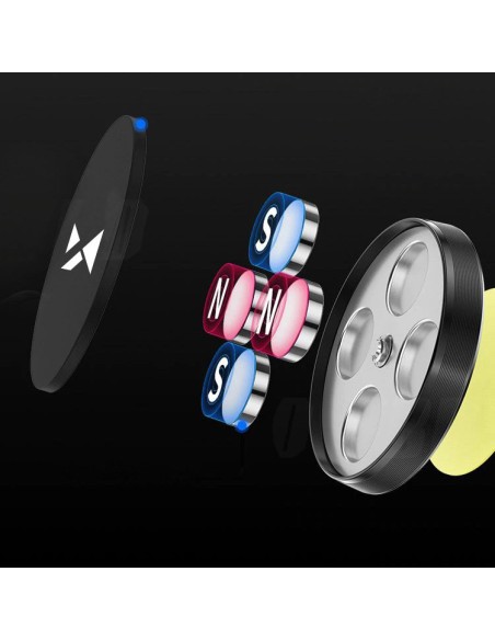 Magnetinis automobilinis telefono laikiklis prietaisų skydeliui juodas