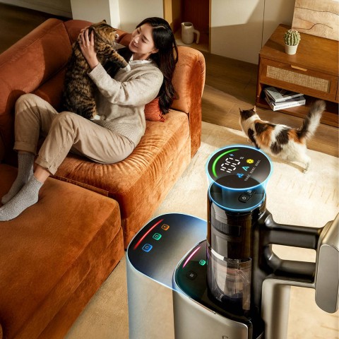 
UWANT V800 vertikalus dulkių siurblys su savaiminio ištuštinimo stotimi – pilkas
