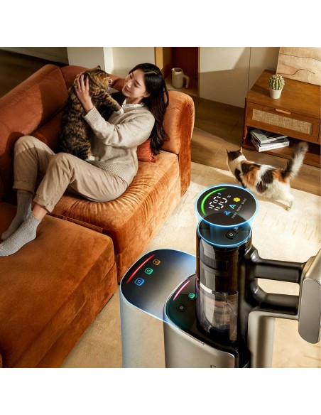 
UWANT V800 vertikalus dulkių siurblys su savaiminio ištuštinimo stotimi – pilkas

