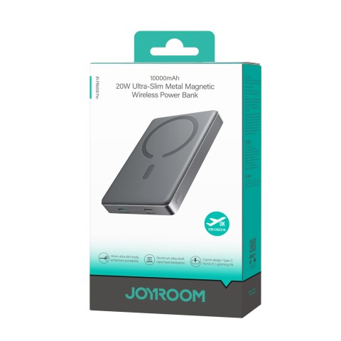 
Belaidis išorinis akumuliatorius 10000mAh 22.5W USB-C - pilkas
