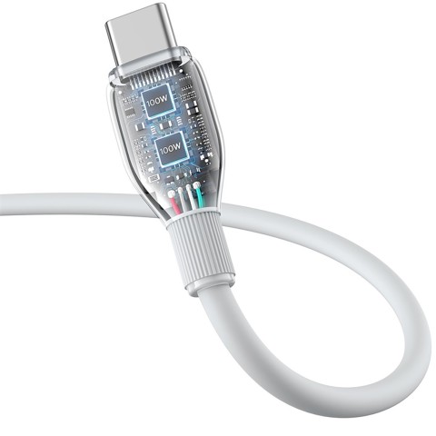 
USB-A - USB-C Pudding 100W 1,2 m laidas - baltas
