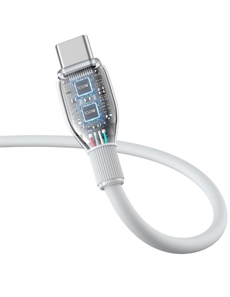 
USB-A - USB-C Pudding 100W 1,2 m laidas - baltas
