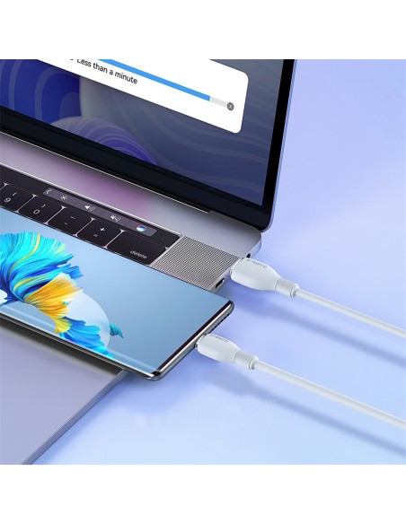 
USB-A - USB-C Pudding 100W 1,2 m laidas - baltas
