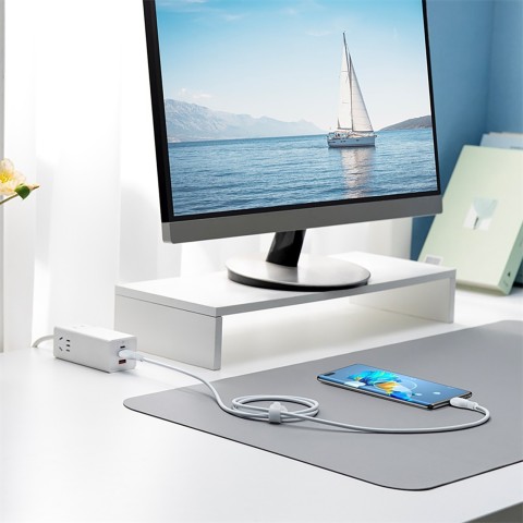 
USB-A - USB-C Pudding 100W 1,2 m laidas - baltas
