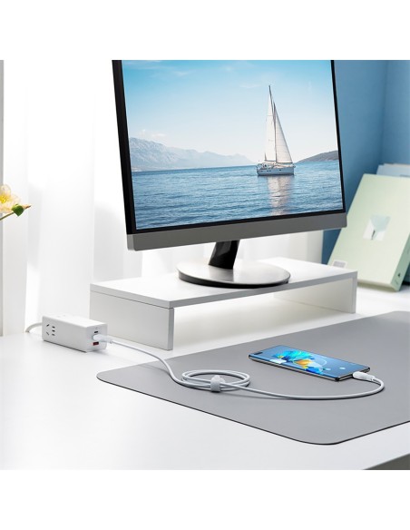
USB-A - USB-C Pudding 100W 1,2 m laidas - baltas
