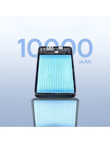 
10000mAh 15W „EnerFill FP11“ išorinė baterija su USB-C laidu, 20V, 3A, 30cm - juoda
