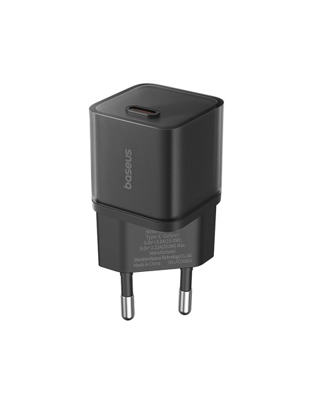 
USB-C GaN5S 20W sieninis įkroviklis – juodas
