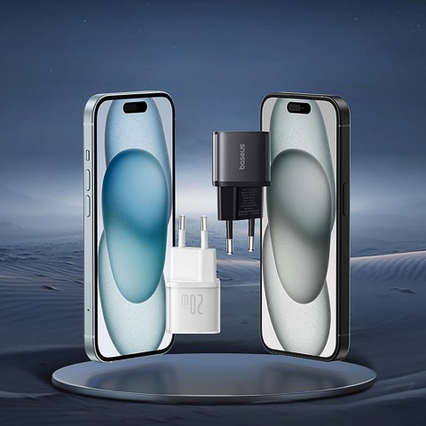 
USB-C GaN5S 20W sieninis įkroviklis – juodas
