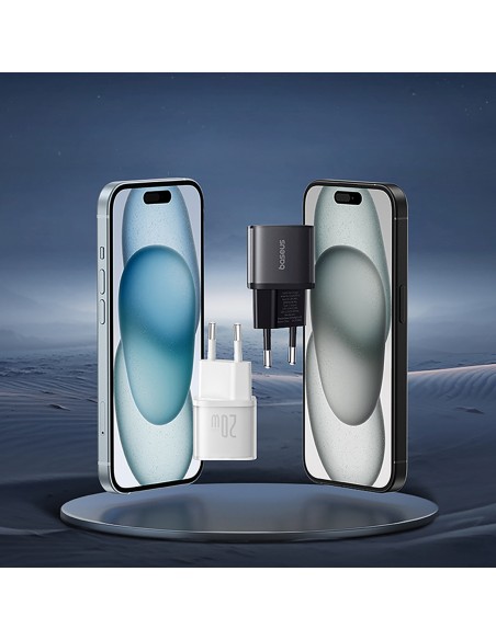 
USB-C GaN5S 20W sieninis įkroviklis – juodas

