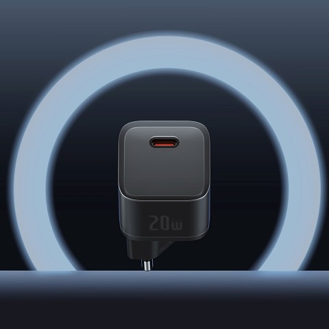 
USB-C GaN5S 20W sieninis įkroviklis – juodas
