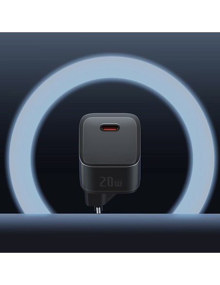 
USB-C GaN5S 20W sieninis įkroviklis – juodas
