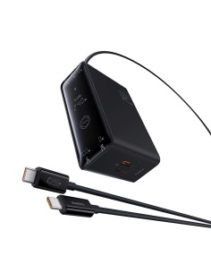 
USB-A USB-C GaN 240W sieninis įkroviklis su maitinimo laidu – juodas
