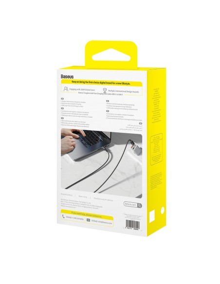 
Volframo aukso 100 W USB-C kabelio rinkinys 1 m 2 m 3 m – juodas
