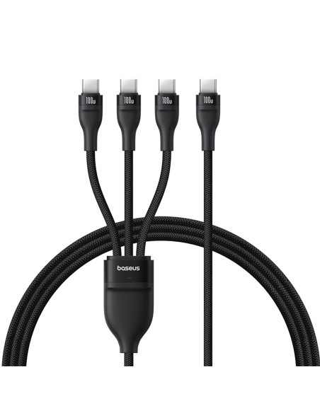 
3 viename USB-C Flash Series 3 100W laidas 1,5 m – juodas
