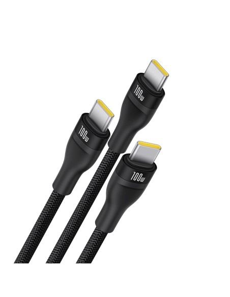 
3 viename USB-C Flash Series 3 100W laidas 1,5 m – juodas
