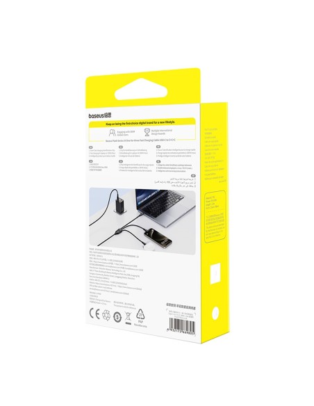 
3 viename USB-C Flash Series 3 100W laidas 1,5 m – juodas
