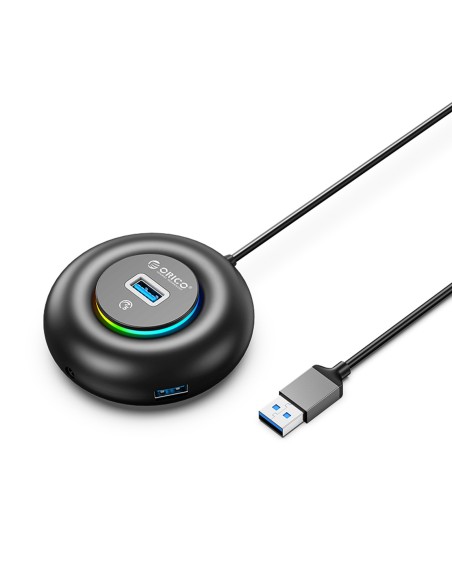 
Šakotuvo adapteris 4 prievadų USB-A - USB-A mini lizdas RGB 1,8 m - juodas
