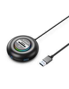 
Šakotuvo adapteris 4 prievadų USB-A - USB-A SD microSD RGB 1,8 m - juodas
