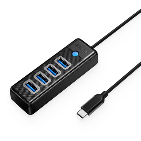 
ŠAKOTĖLIS 4 prievadų skirstytuvas USB-C - USB-A 1,8 m - juodas
