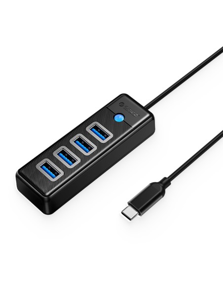 
ŠAKOTĖLIS 4 prievadų skirstytuvas USB-C - USB-A 1,8 m - juodas

