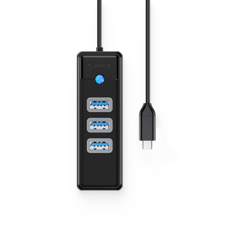 
ŠAKUTĖLIS skirstytuvas 4 prievadų USB-C - USB-A RJ45 2.5G Ethernet 1.8 m - juodas
