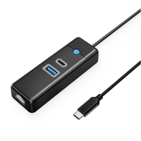 
ŠAKUTĖLIS skirstytuvas 3 prievadų USB-C - USB-A USB-C RJ45 2.5G Ethernet 0.15 m - juodas

