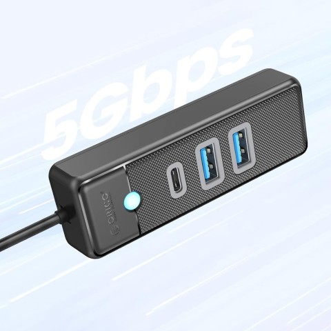 
ŠAKOTĖLIS 3 prievadų skirstytuvas USB-A - USB-A USB-C 0,5 m - juodas
