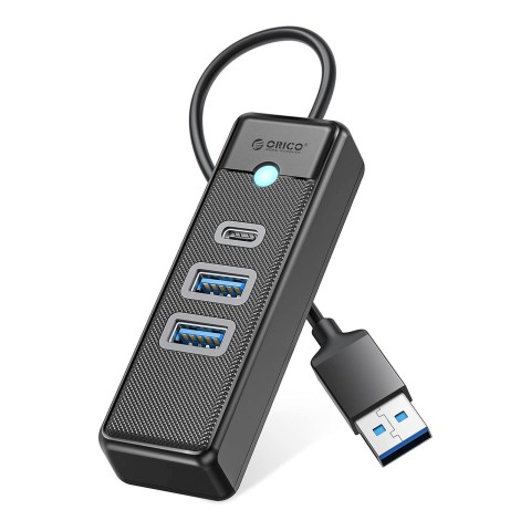 
ŠAKOTĖLIS 3 prievadų skirstytuvas USB-A - USB-A USB-C 1 m - juodas
