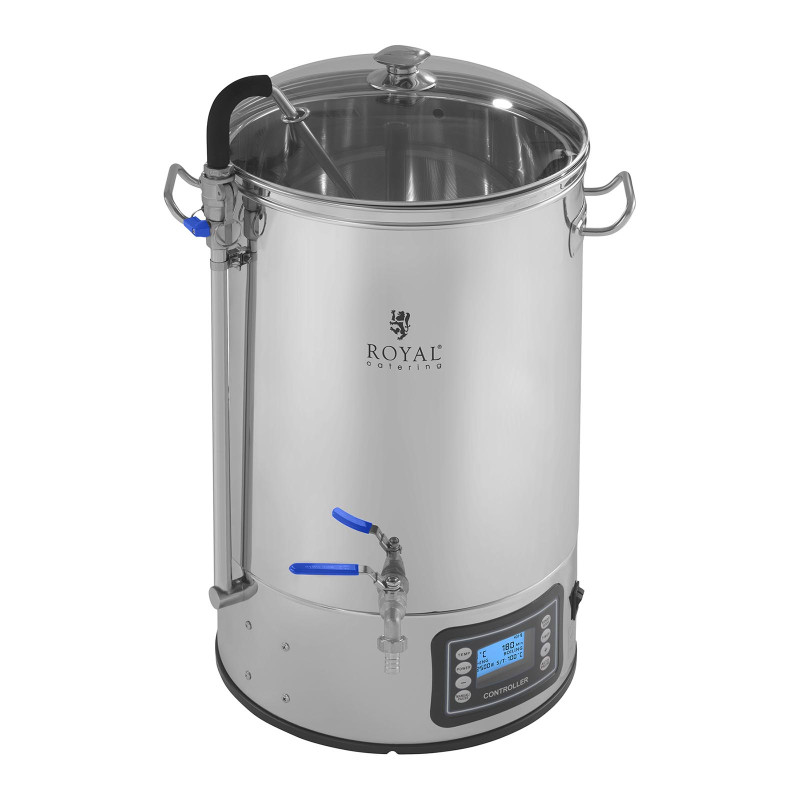 Mash brew virdulys mini alaus darykla LCD 40L 230V Royal Catering