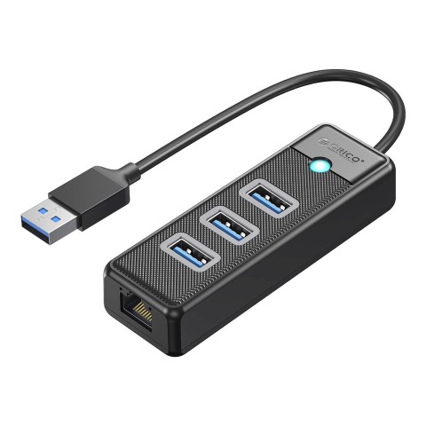 
ŠAKOTOJO skirstytuvas 4 prievadų USB-A - USB-A RJ45 2.5G Ethernet 1.8 m - juodas
