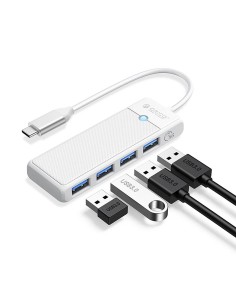 
ŠAKOTĖLIS 4 prievadų skirstytuvas USB-C - USB-A 0,5 m - baltas
