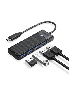 
ŠAKOTĖLIS 4 prievadų skirstytuvas USB-C - USB-A 0,15 m - juodas
